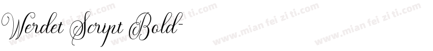 Werdet Script Bold字体转换